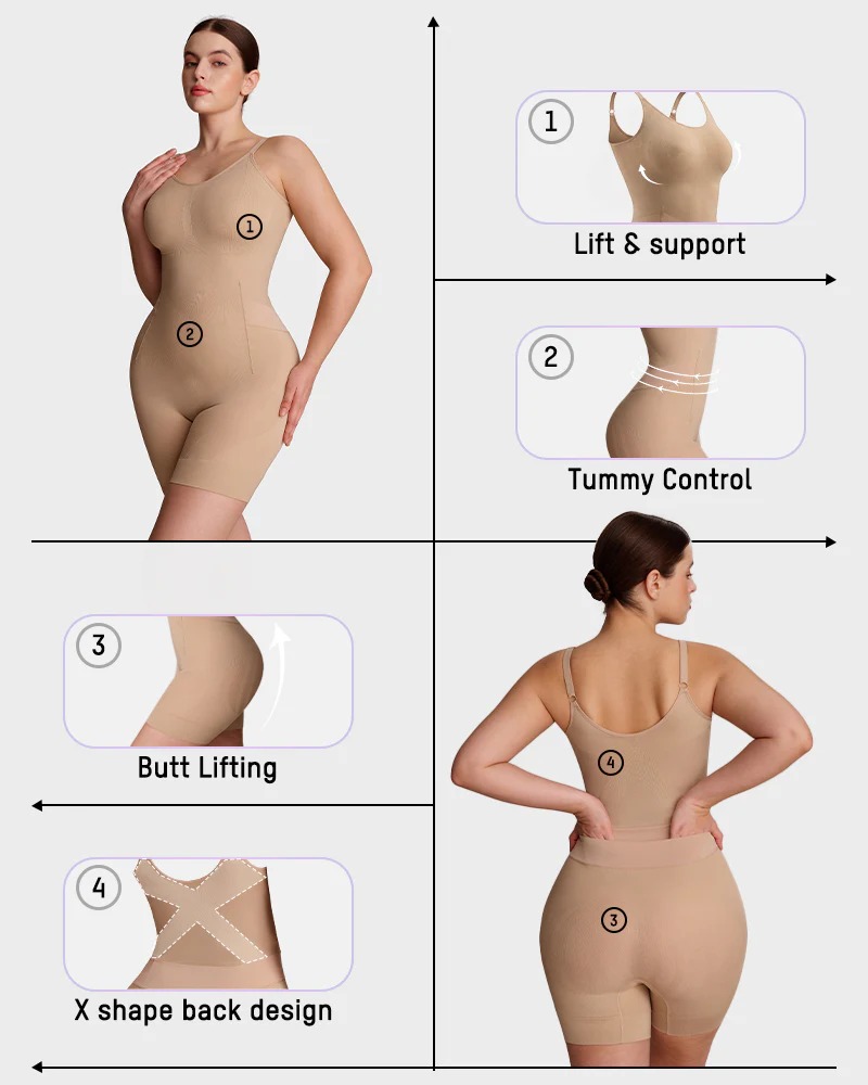 High Elastic Seamless Corset Shapewear Belly Tightening Butt Lift