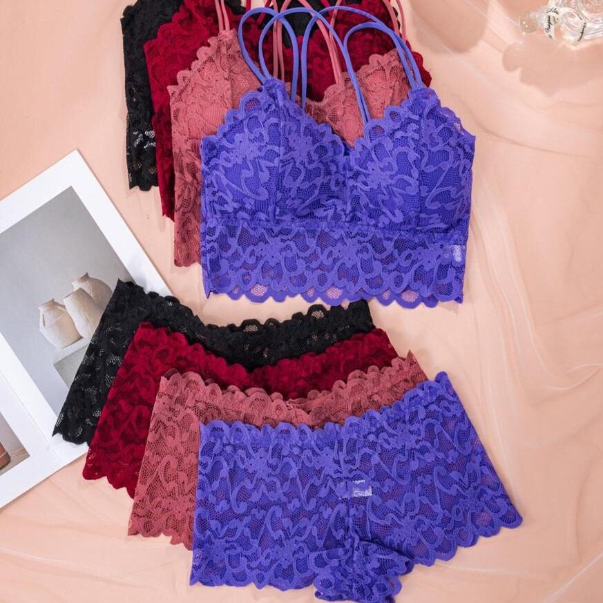 Romantic Lace Bralette & Panty Bundle