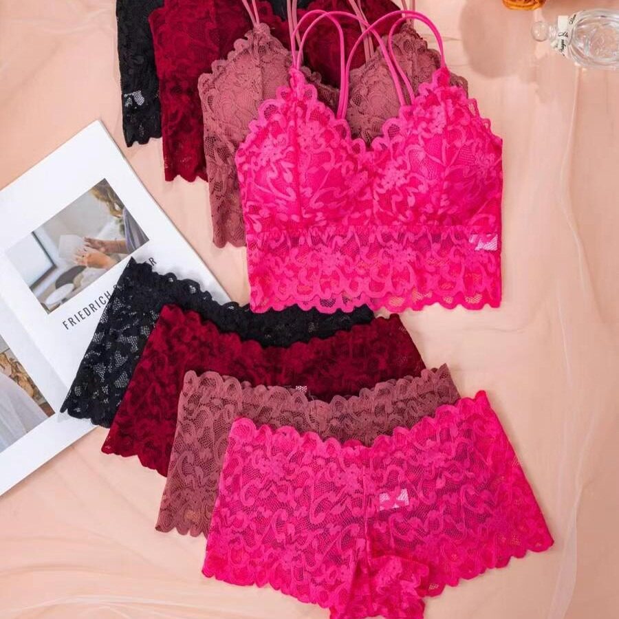 Romantic Lace Bralette & Panty Bundle