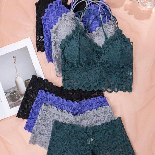 Romantic Lace Bralette & Panty Bundle