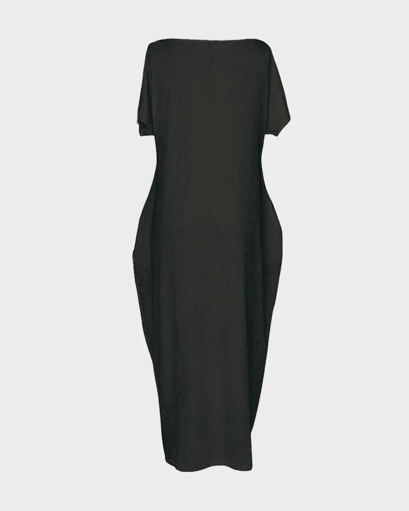 Off-Shoulder Batwing Sleeve Maxi Lounge Dress