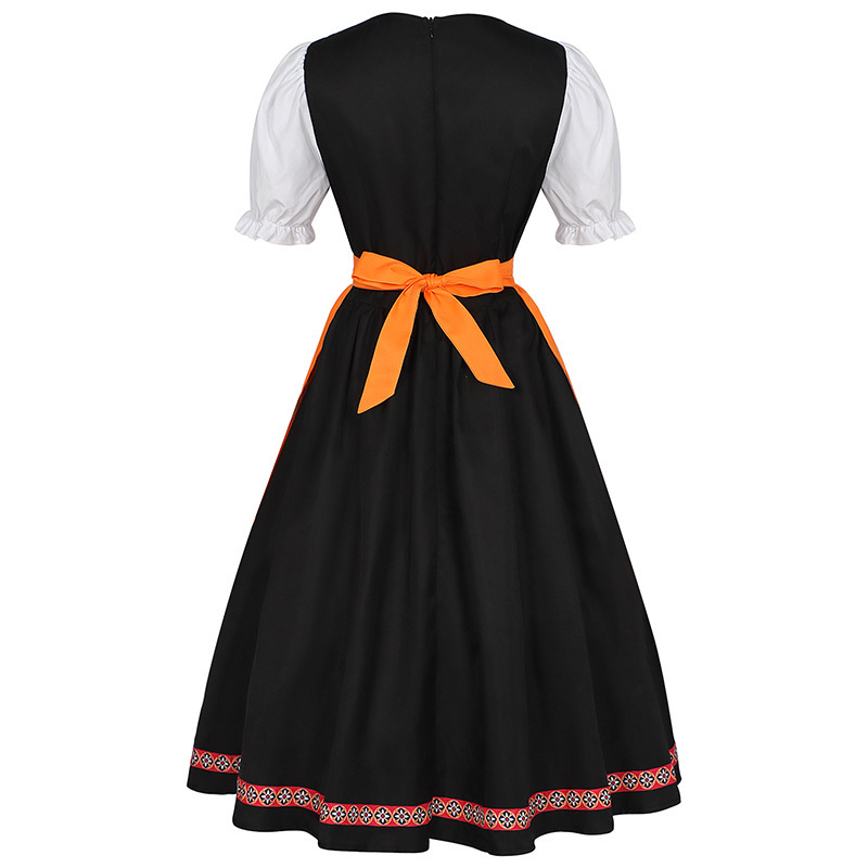 Rosalie Vibrant Orange Bavarian Dirndl