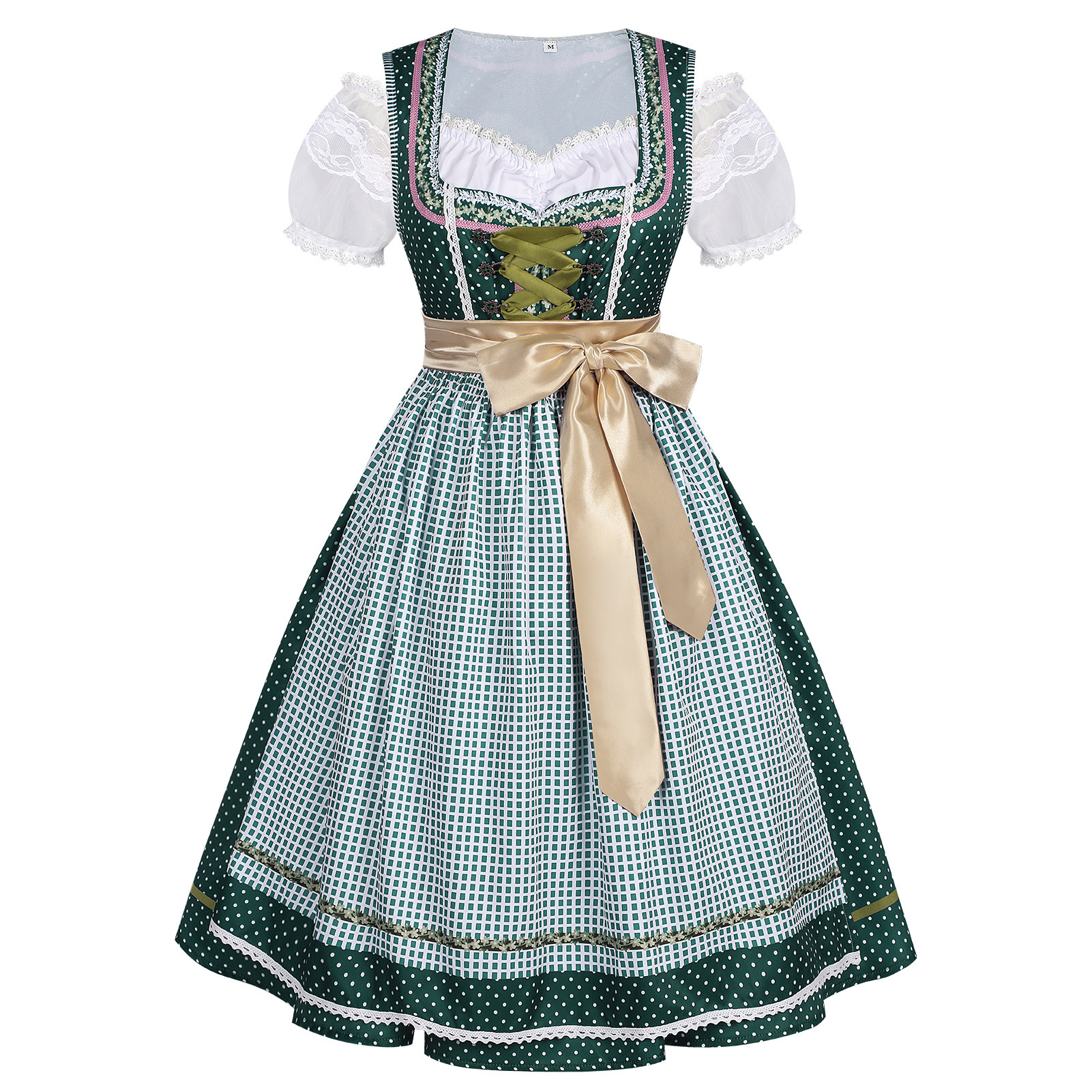 Authentic Bavarian Dirndl Dress | Vintage German Oktoberfest Corset Costume Mini Dress for Women
