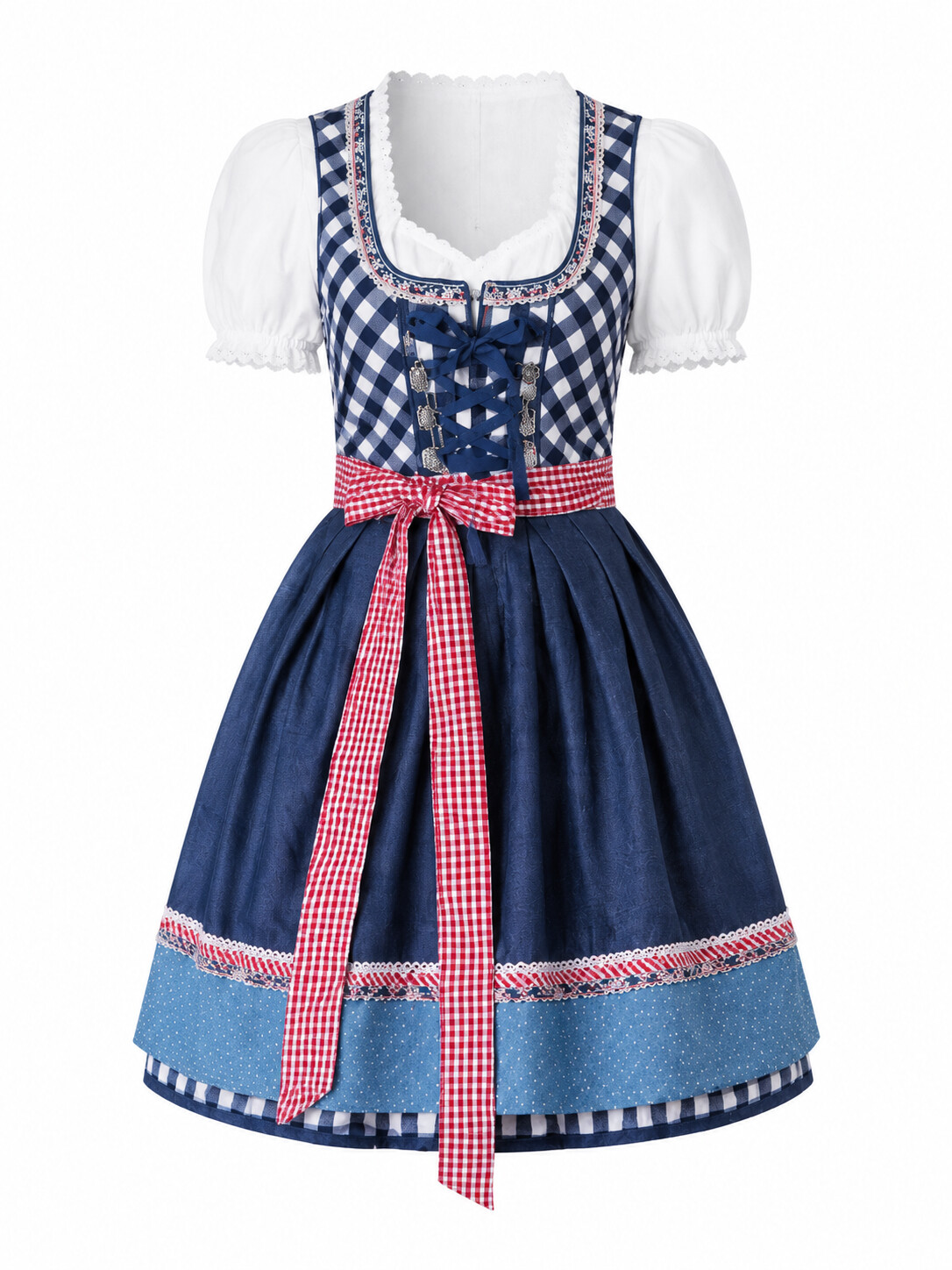 Classic Oktoberfest Costume Women - German Beer Maid Dress for Halloween Party