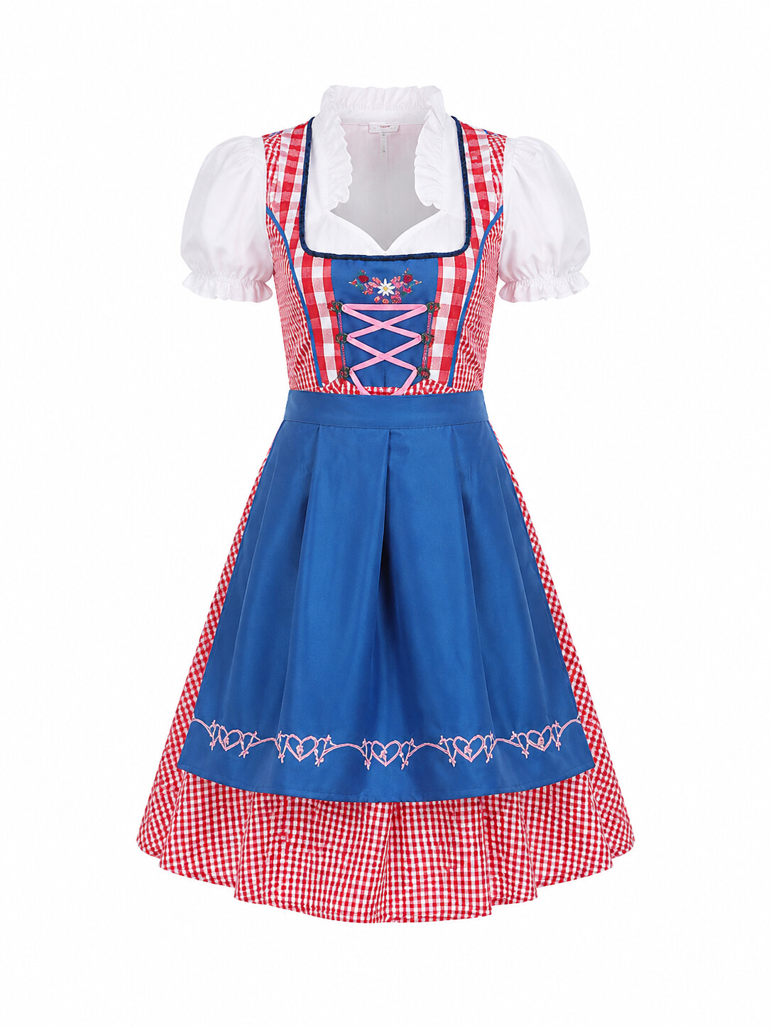 Oktoberfest Dirndl Dress for Women, Classic Plaid German Beer Girl Outfits, Bavarian Festival Party Dress (Size S-5XL)