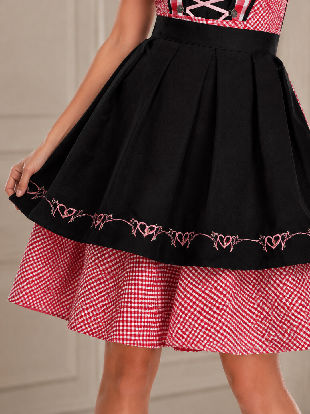 Women's Plus Size Oktoberfest Dirndl Dress - Classic Plaid German Beer Girl Outfits (S-5XL)