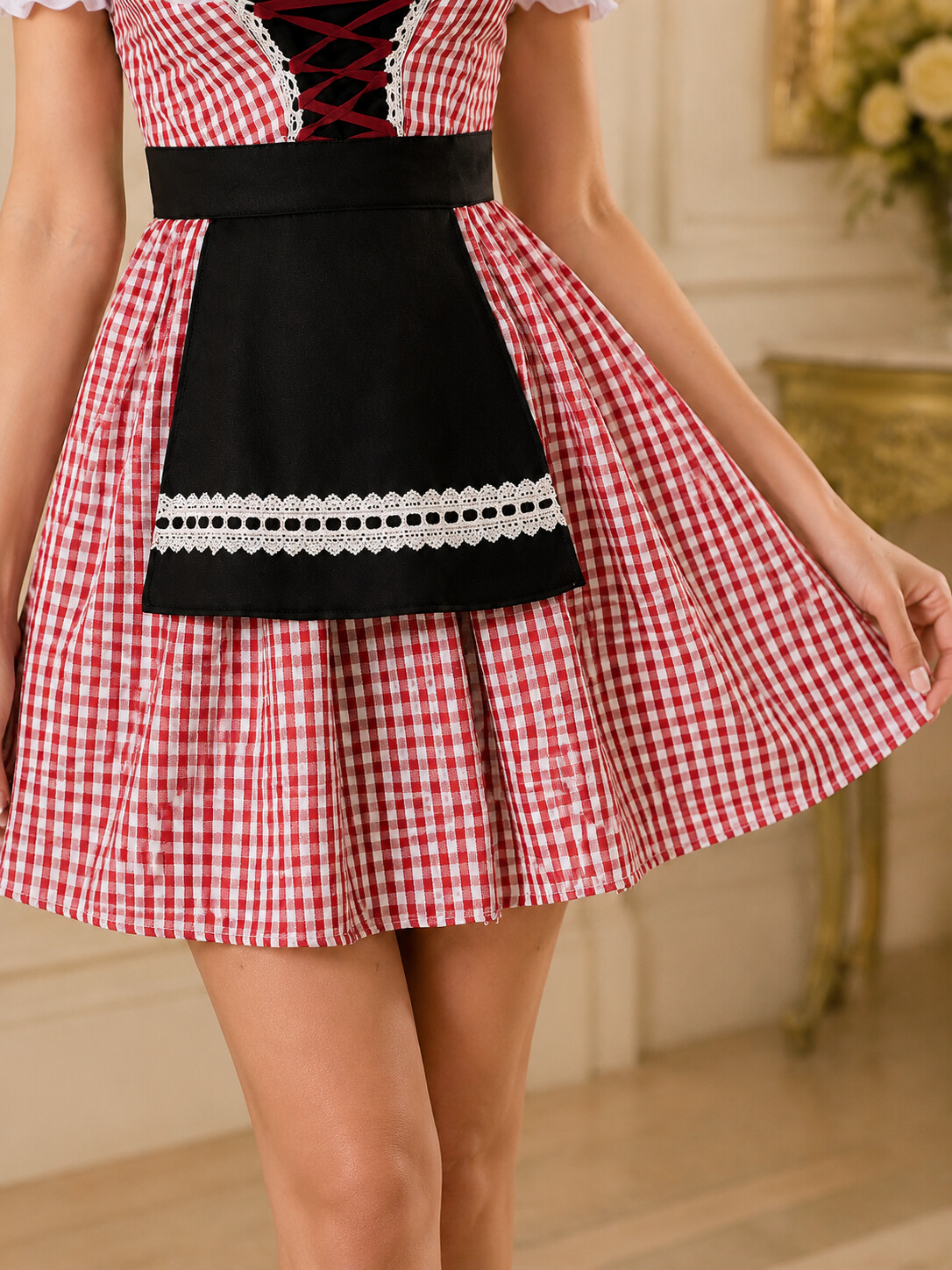 Bavarian Oktoberfest Costume for Women | Traditional German Beer Girl Dirndl Dress, Perfect for Carnival, Theme Parties & Stage Performance