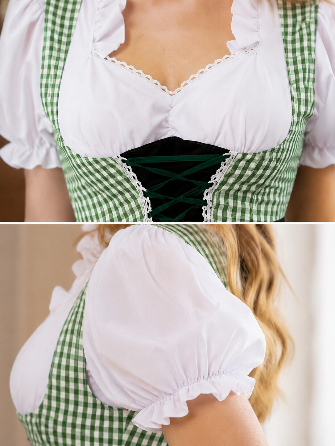 Authentic Bavarian Dirndl Dress | German Oktoberfest Beer Girl Costume