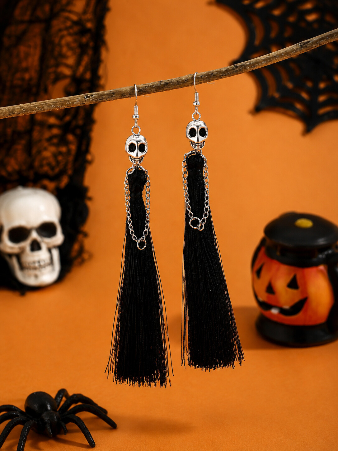 Halloween Funny Ghost Spider Cartoon Earrings