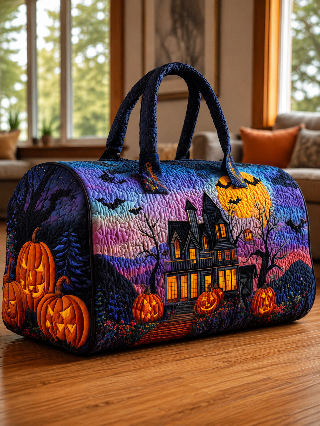 The Spooky Night Quilted Halloween Duffle