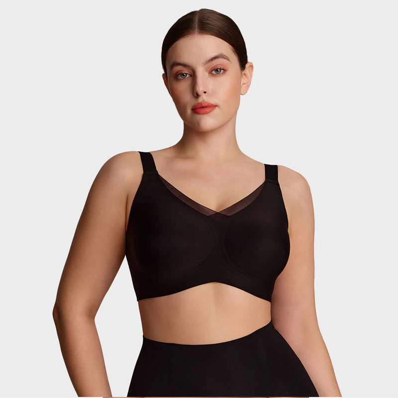 Womens Wireless Bras V Mesh Comfortable Bralette Supportive
