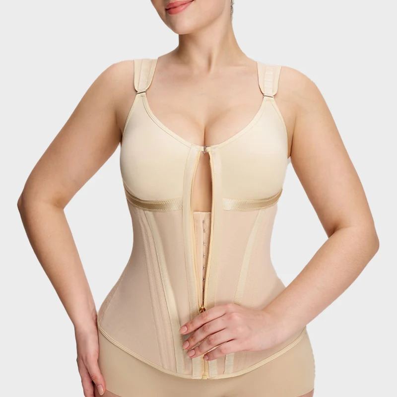 Double-Layer Tummy Control Waist Shaper Girdle With Bra