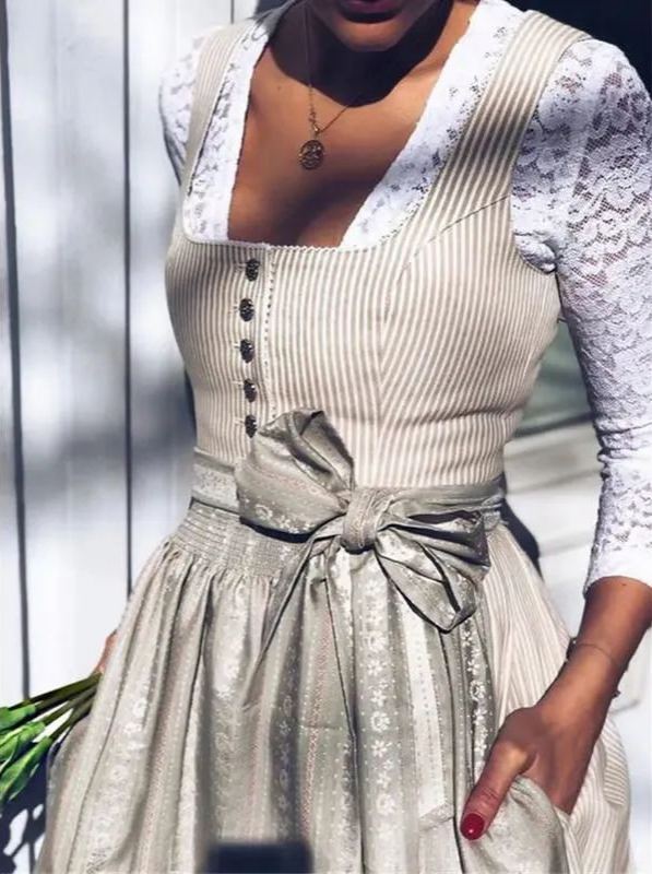 Women's Ivory Oktoberfest Costume Dress