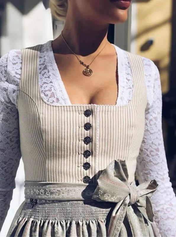 Women's Ivory Oktoberfest Costume Dress
