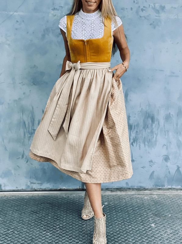 Oktoberfest Retro Beer Skirt Dress