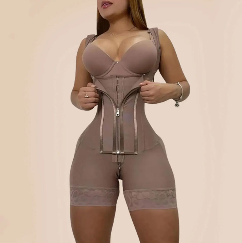 Steel-frame bodysuit for waist slimming, tummy control, and buttock lifting