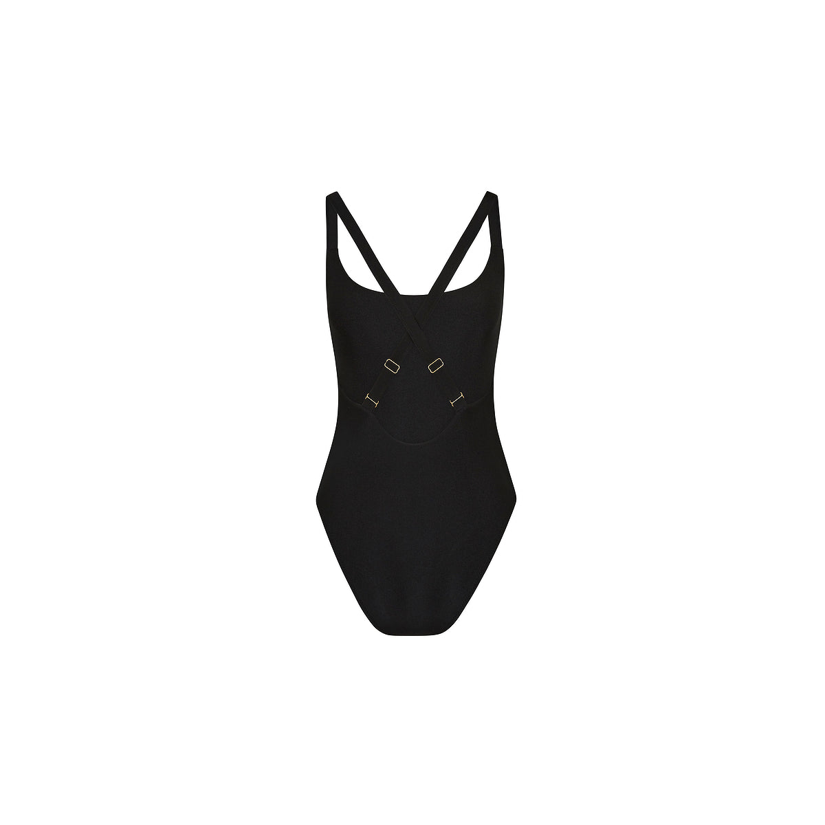 Cross Back Cheeky One Piece - Twilight Black