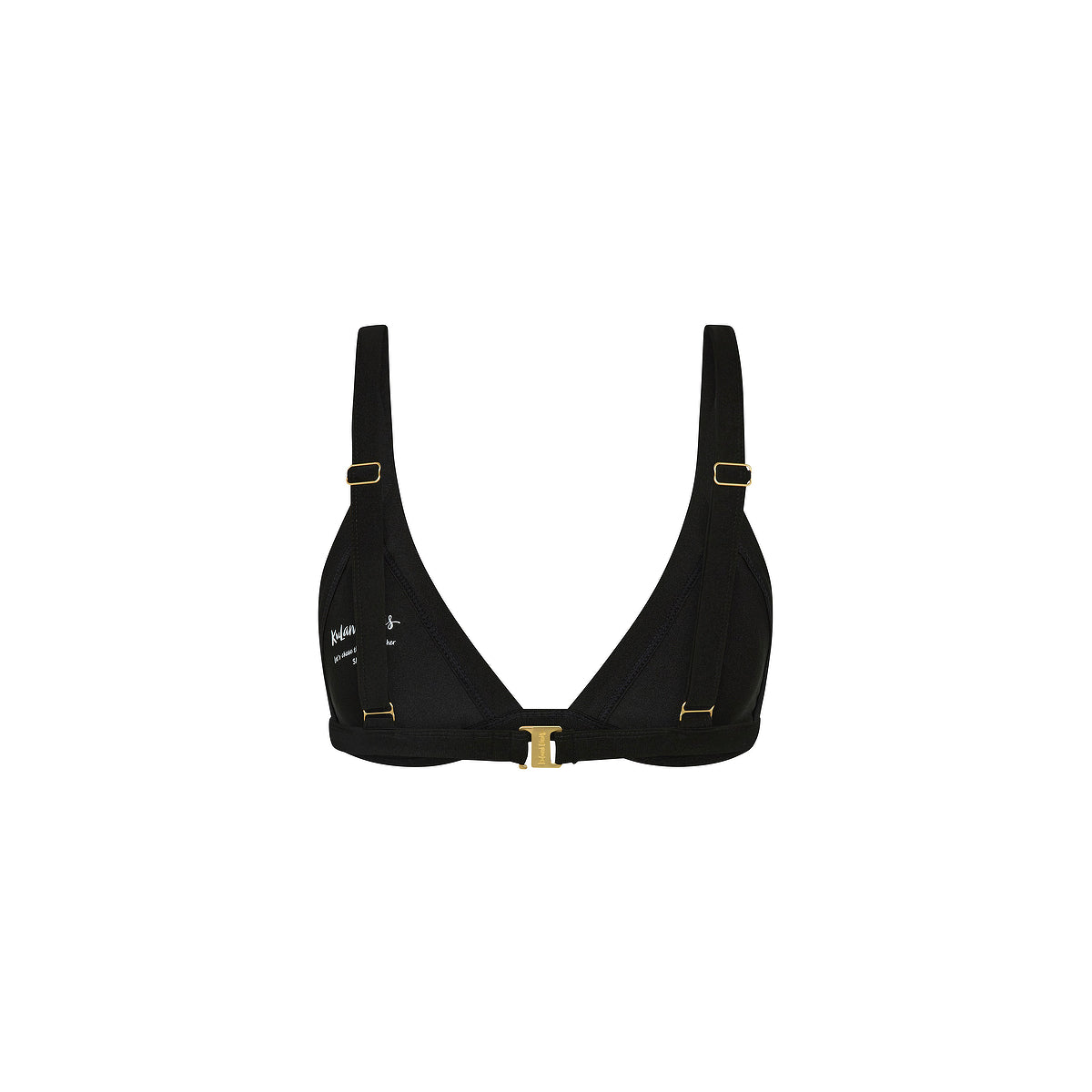 Wide Bind Triangle Bikini Top - Twilight Black