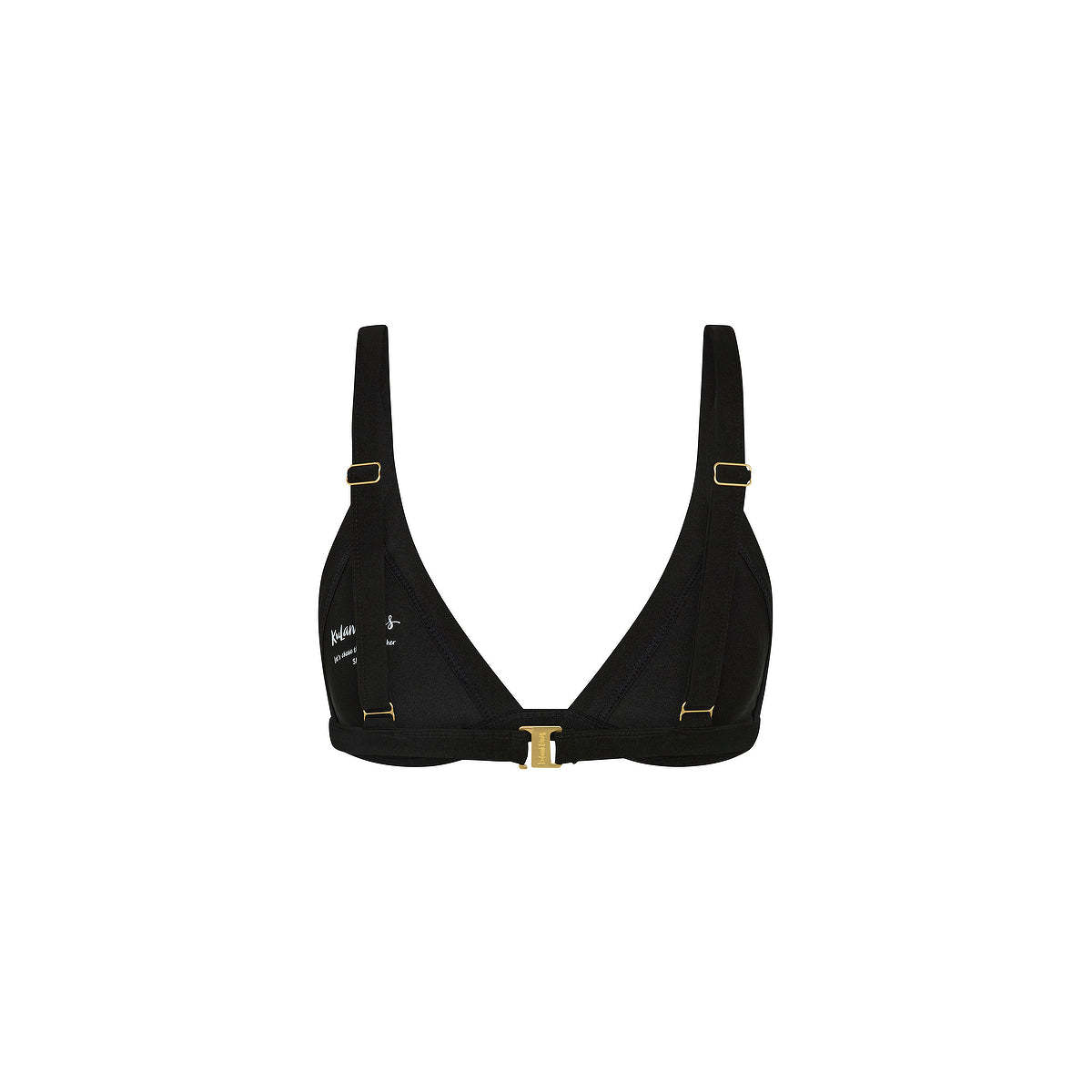 Wide Bind Triangle Bikini Top - Twilight Black