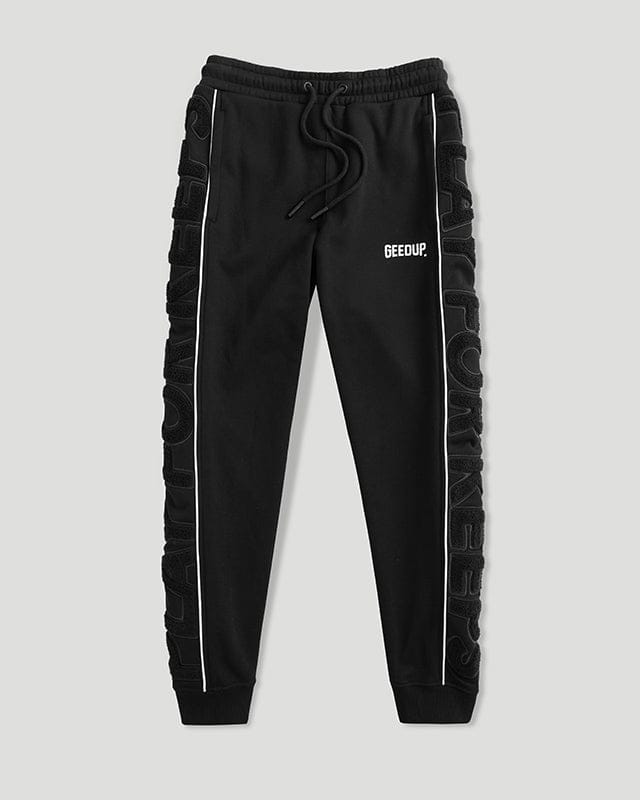 Geedup Play For Keeps Black/White Trackpants