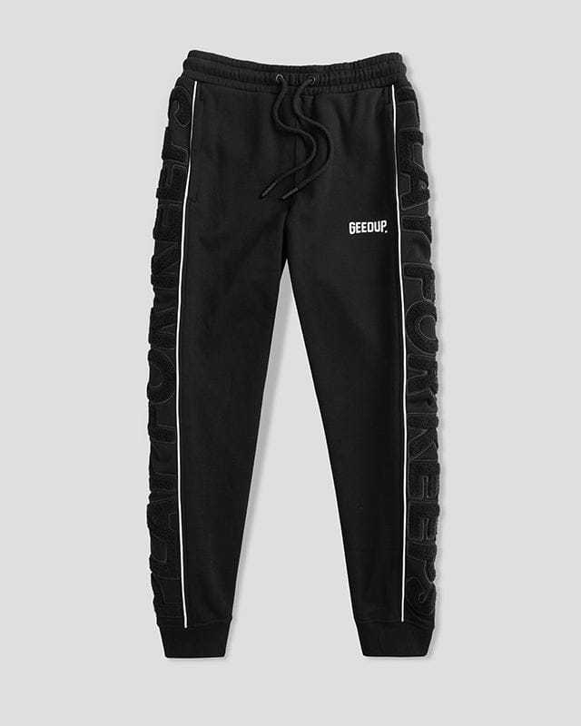 Geedup Play For Keeps Black/White Trackpants