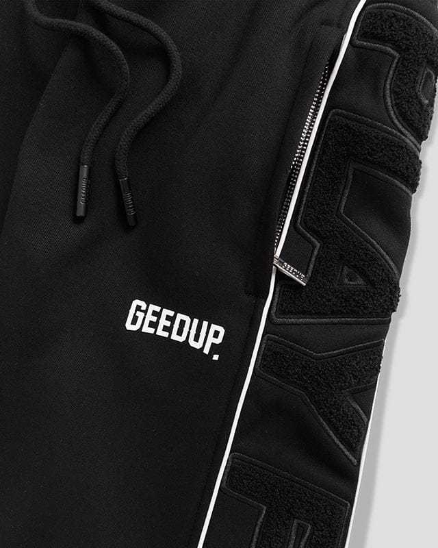 Geedup Play For Keeps Black/White Trackpants
