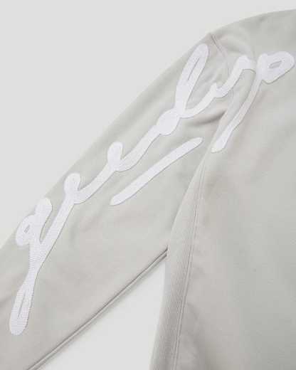 Geedup Grey Script Logo Crewneck