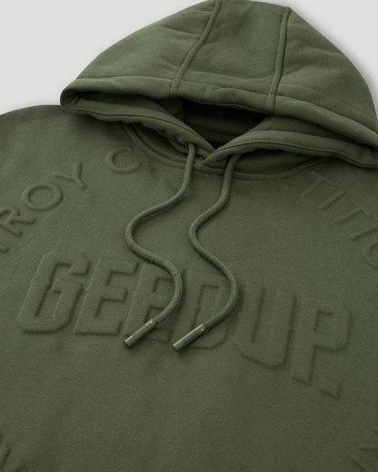Geedup Hoodie O/S Emblem Emboss Hoody Military Green