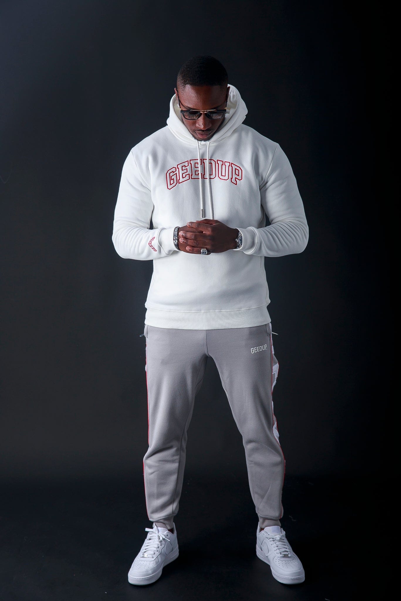 Geedup Hoodie  Proud Team Logo White/Red