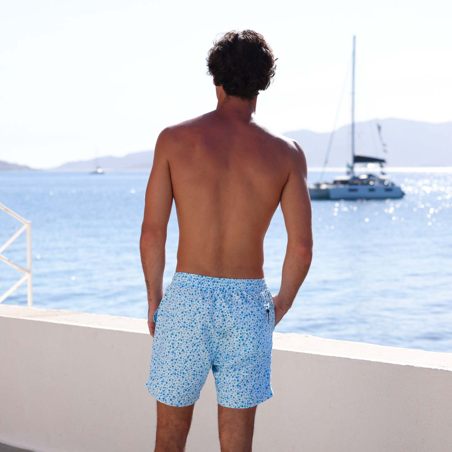 Men's Swim Trunks - Dream Flower