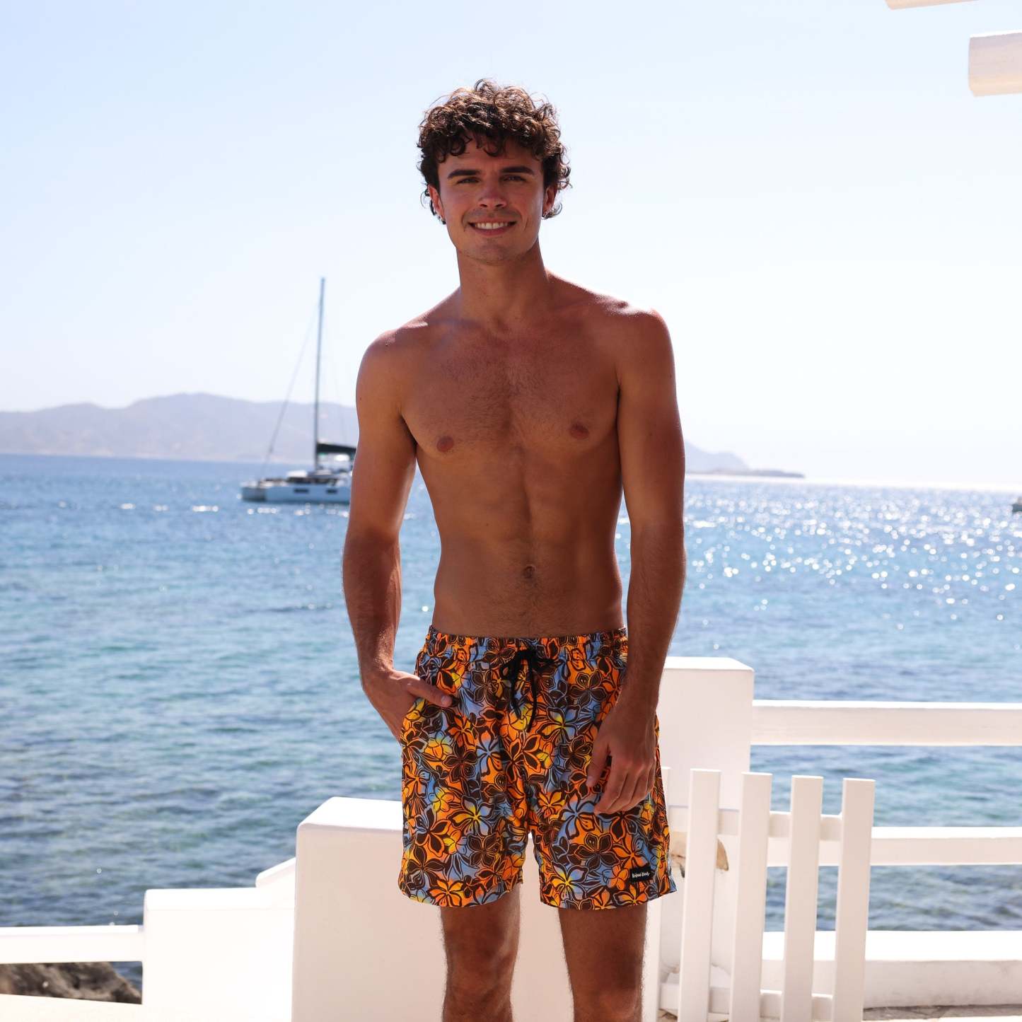 Men's Swim Trunks - Frangipani Fizz