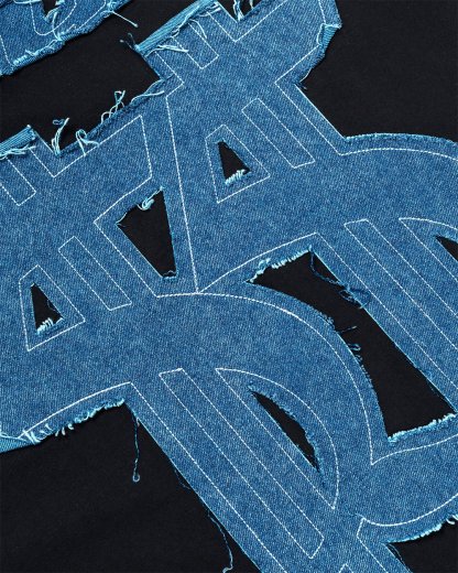 DISTRESSED DOLLAR TEE BLACK