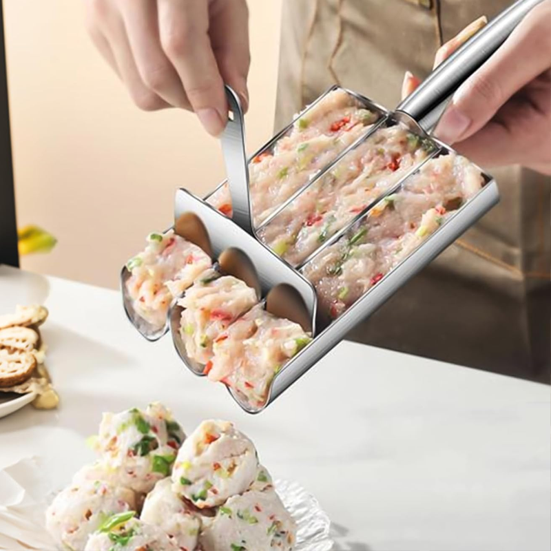 Stainless Steel Meatball Maker Tool: Quick & Uniform Shaping