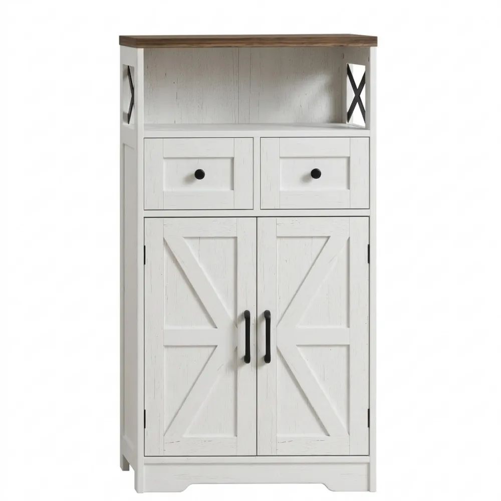 Modernes Sideboard mit Schubladen und offenem Regal für Küche und Wohnzimmer