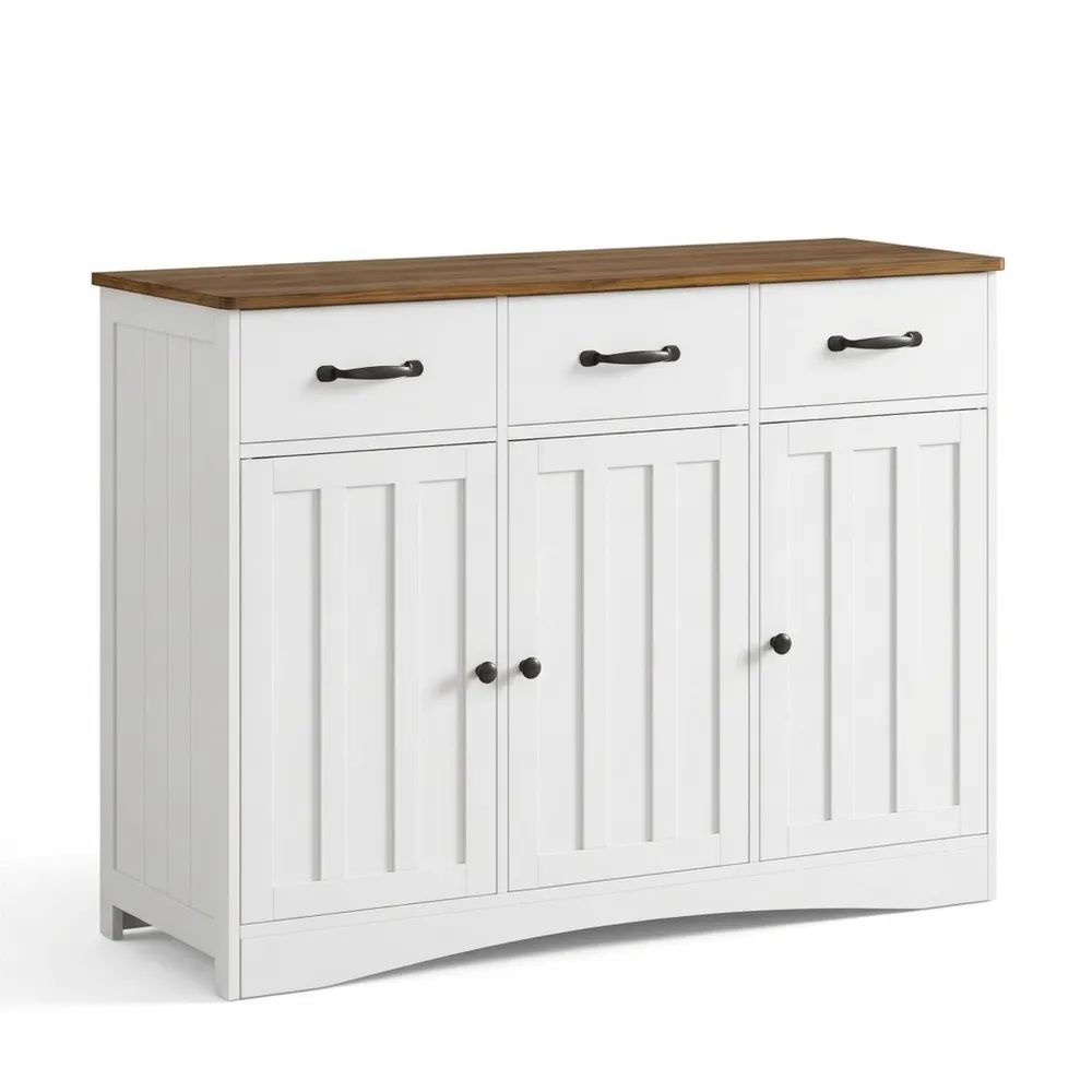 Retro-Aufbewahrungskommode mit Schubladen und Türen für verschiedene Räume