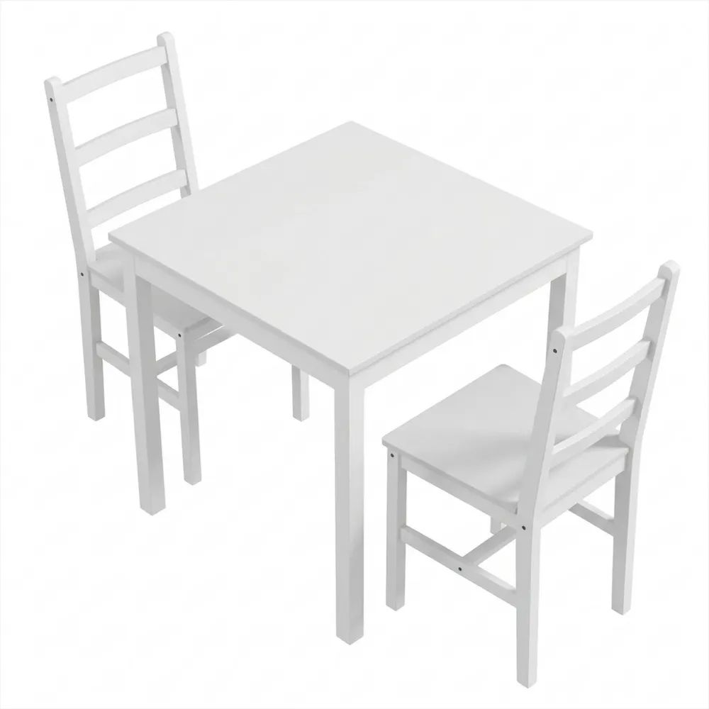 Kompaktes Esszimmer-Set für 2 Personen mit Tisch und Stühlen, platzsparend