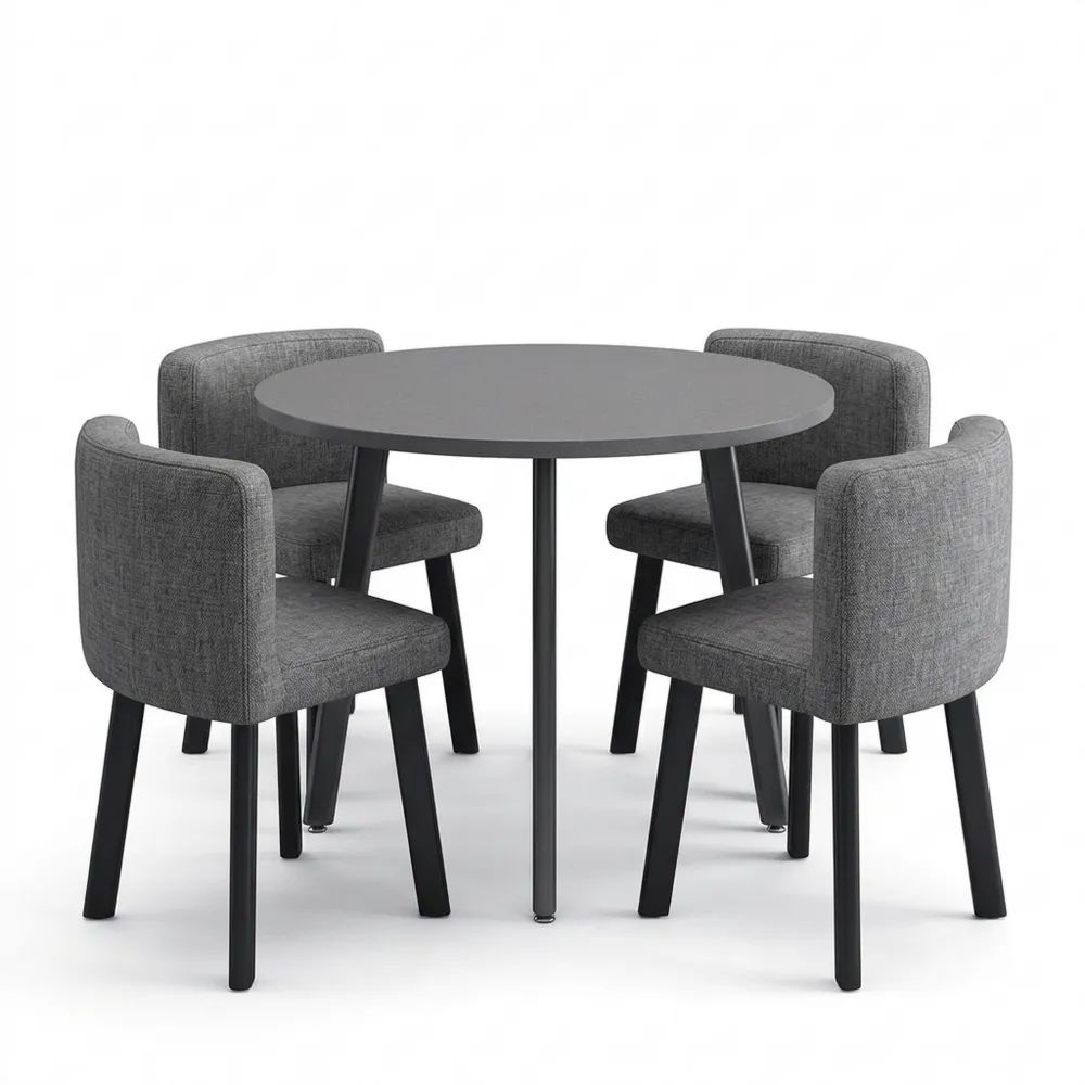 Vielseitiges Esstisch-Set mit 4 Stühlen aus Holz für Wohnzimmer und Konferenzräume