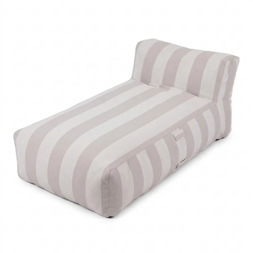 Gestreifte Chaiselongue für den Garten, modular in Beige