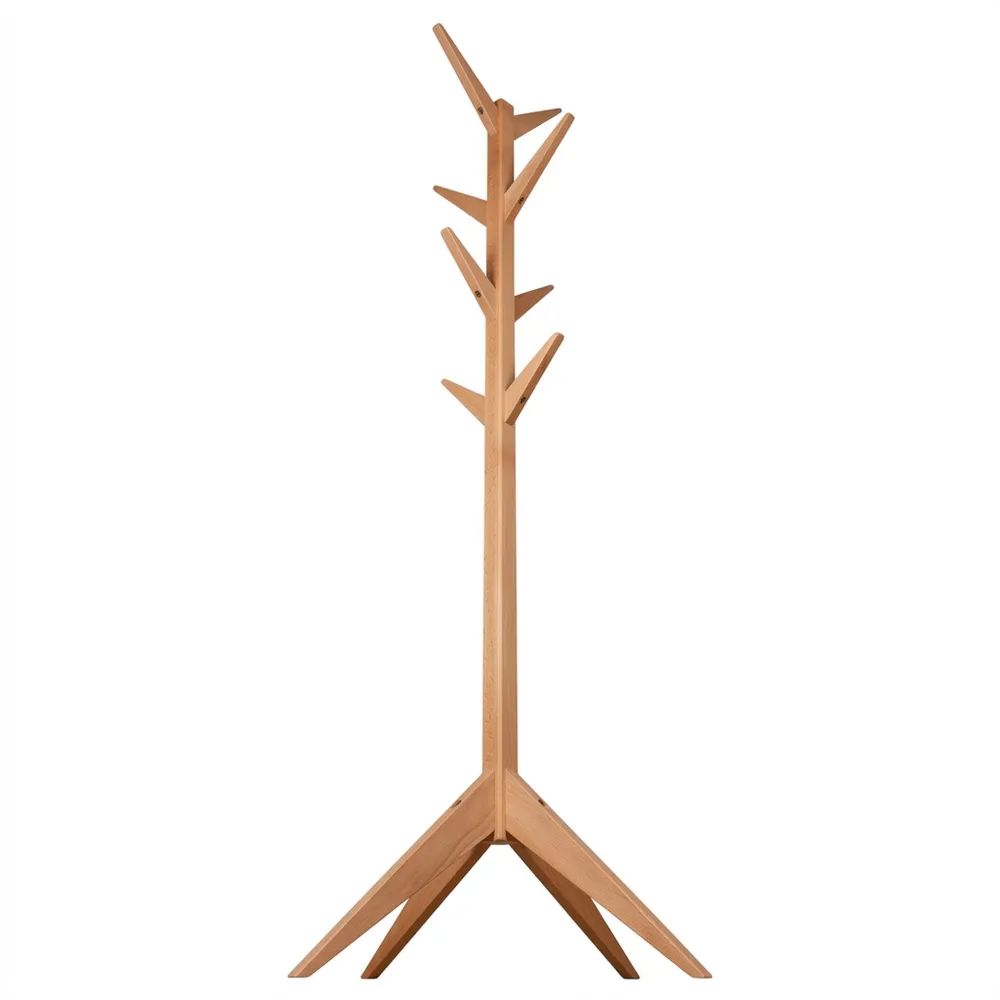 Holz-Garderobenständer im Ast-Design, 2er Set, naturlackiert
