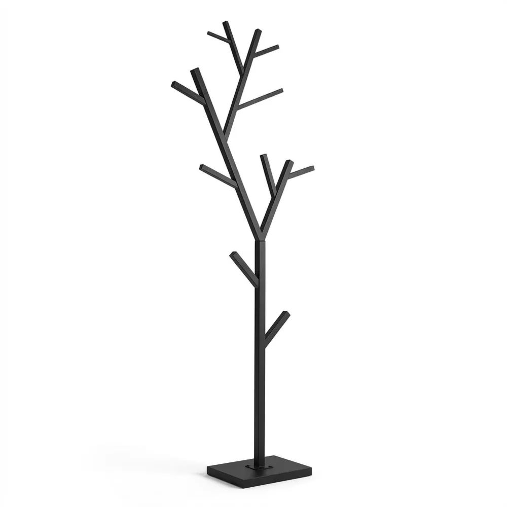 Metall-Kleiderständer, schwarz, 180 cm, freistehend für den Flur