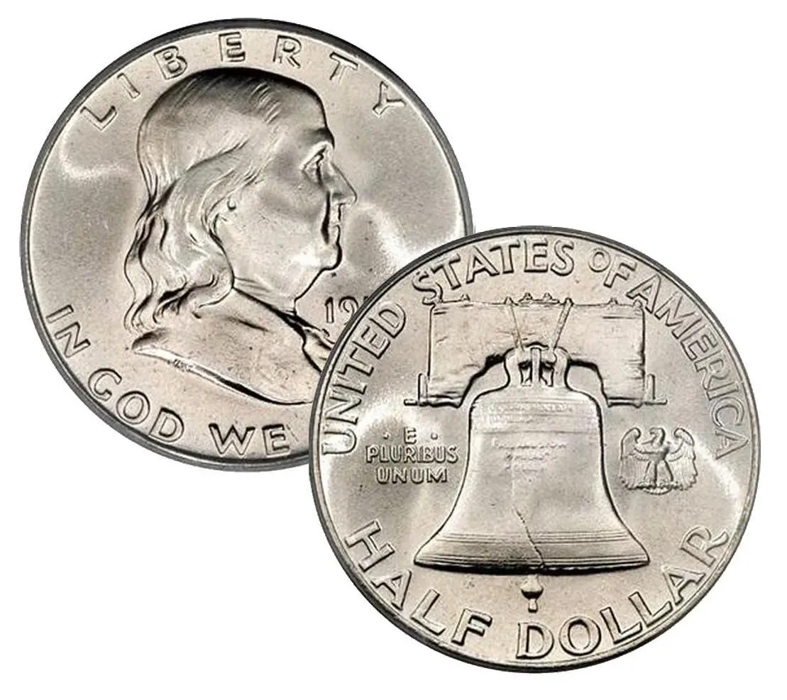 1948-1963(16Pcs) Franklin Half Dollars CHOICE-GEM