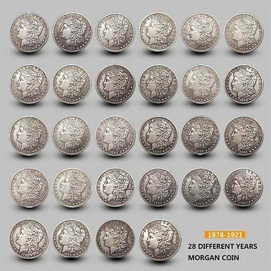 🔥Last 10 sets!!![Complete Set]1878-1921 Morgan Silver Dollar 28PC💰