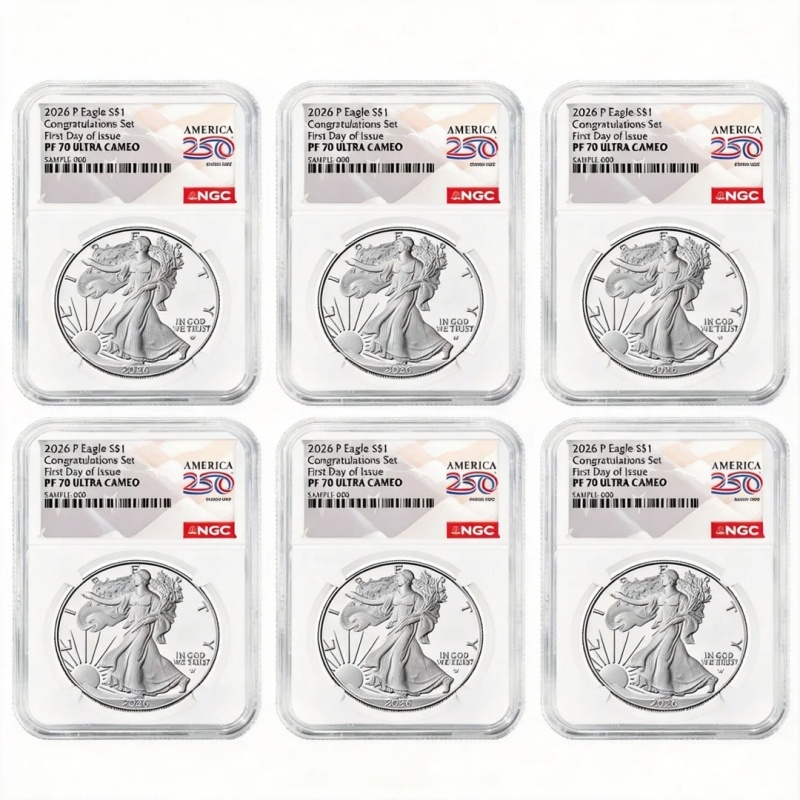 2026-P Proof $1 American Silver Eagle Congratulations Set - Rare 250th Anniversary Collectible