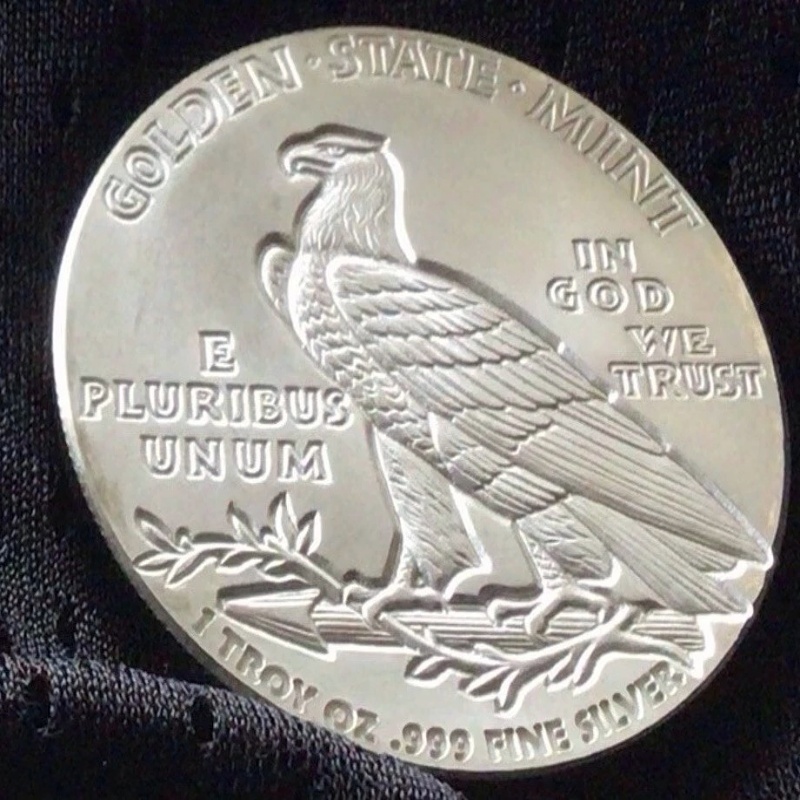 1 oz. Incuse Indian Silver Round