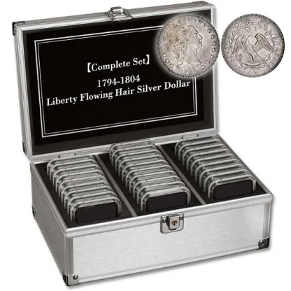 Last 12 sets!!!The Complete Set Of 1794-1804 Liberty Flowing Hair Silver Dollar(11Pcs)