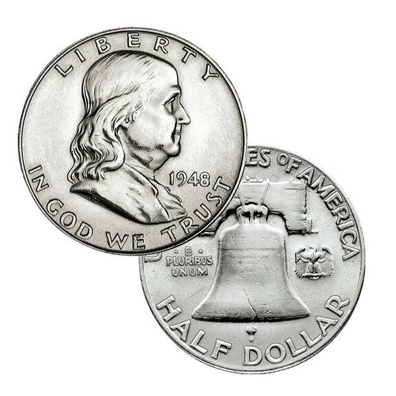 1948-1963(16Pcs) Franklin Half Dollars CHOICE-GEM