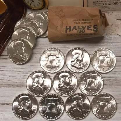 1948-1963(16Pcs) Franklin Half Dollars CHOICE-GEM