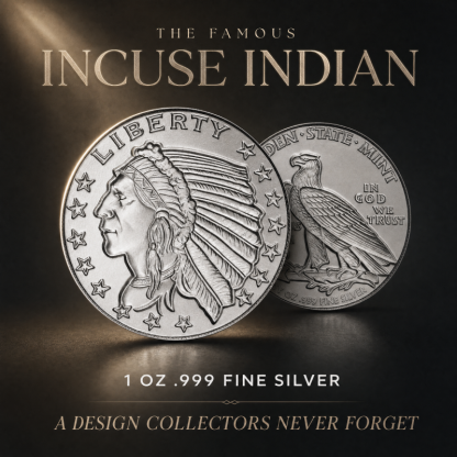 Last Day 60% OFF🔥 1 oz. Incuse Indian Silver Round