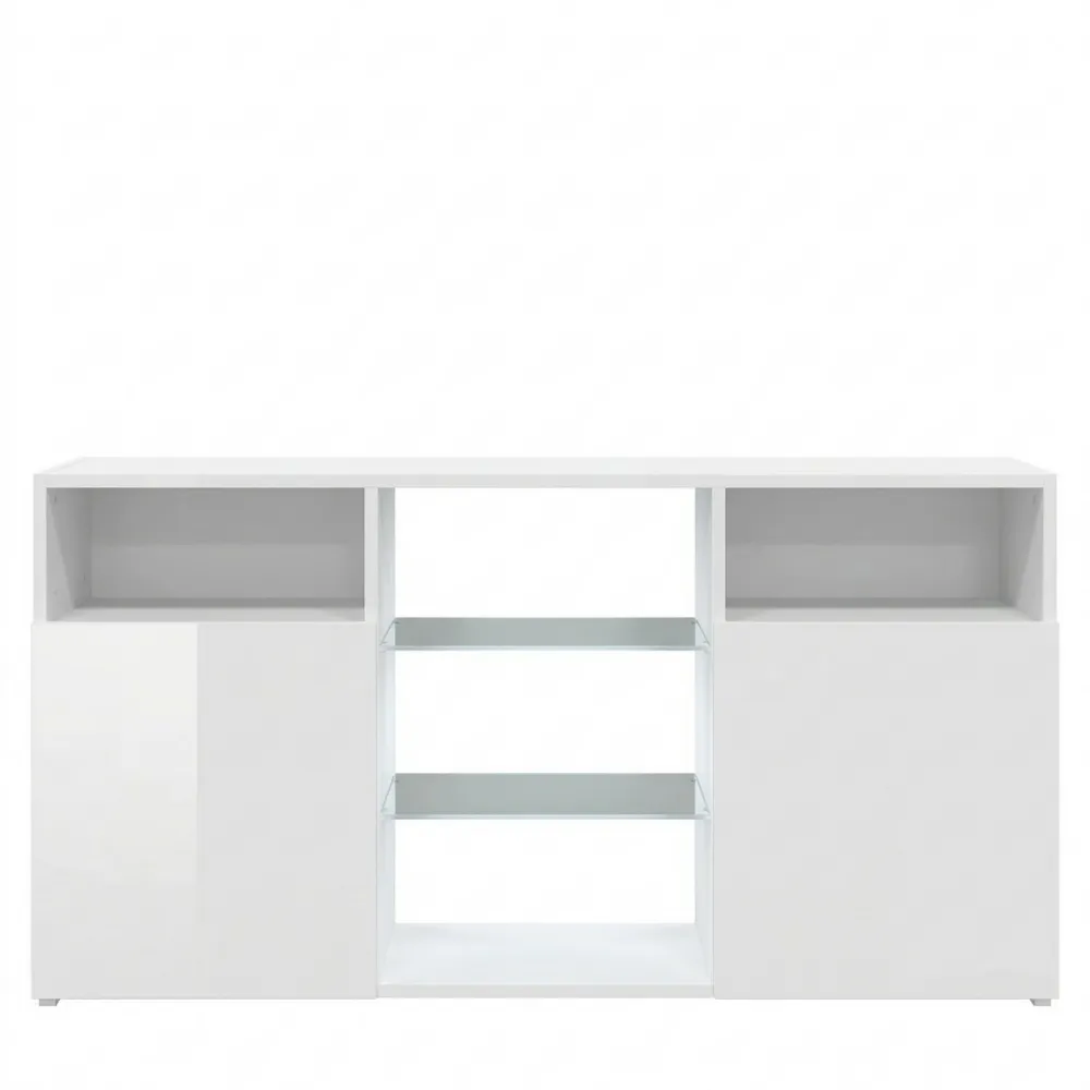 Moderner TV-Schrank mit Stauraum Weiß 102x37,5x52,5cm