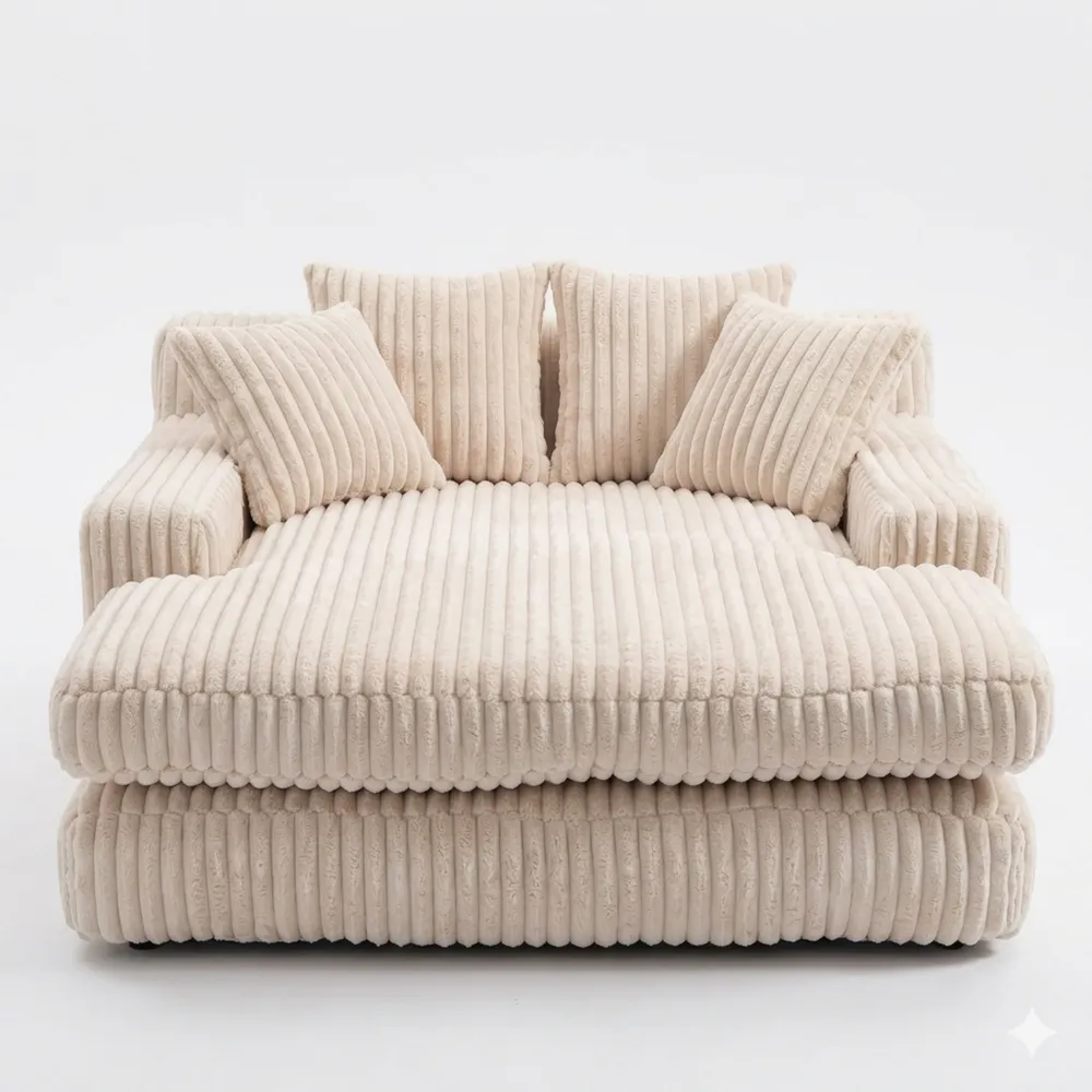 Bequemes Bodensofa mit Kissen für Wohnzimmer und Büro